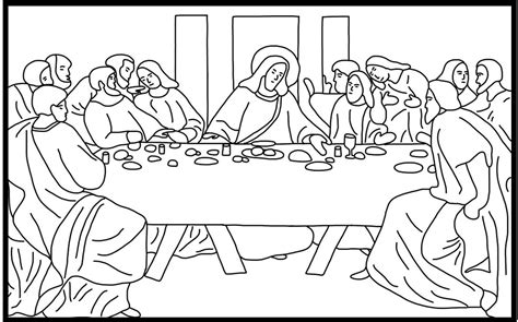 last supper coloring page pdf